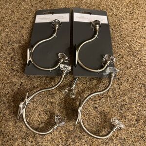 Threshold Satin Nickel Wall Hooks & Cabinet Knob